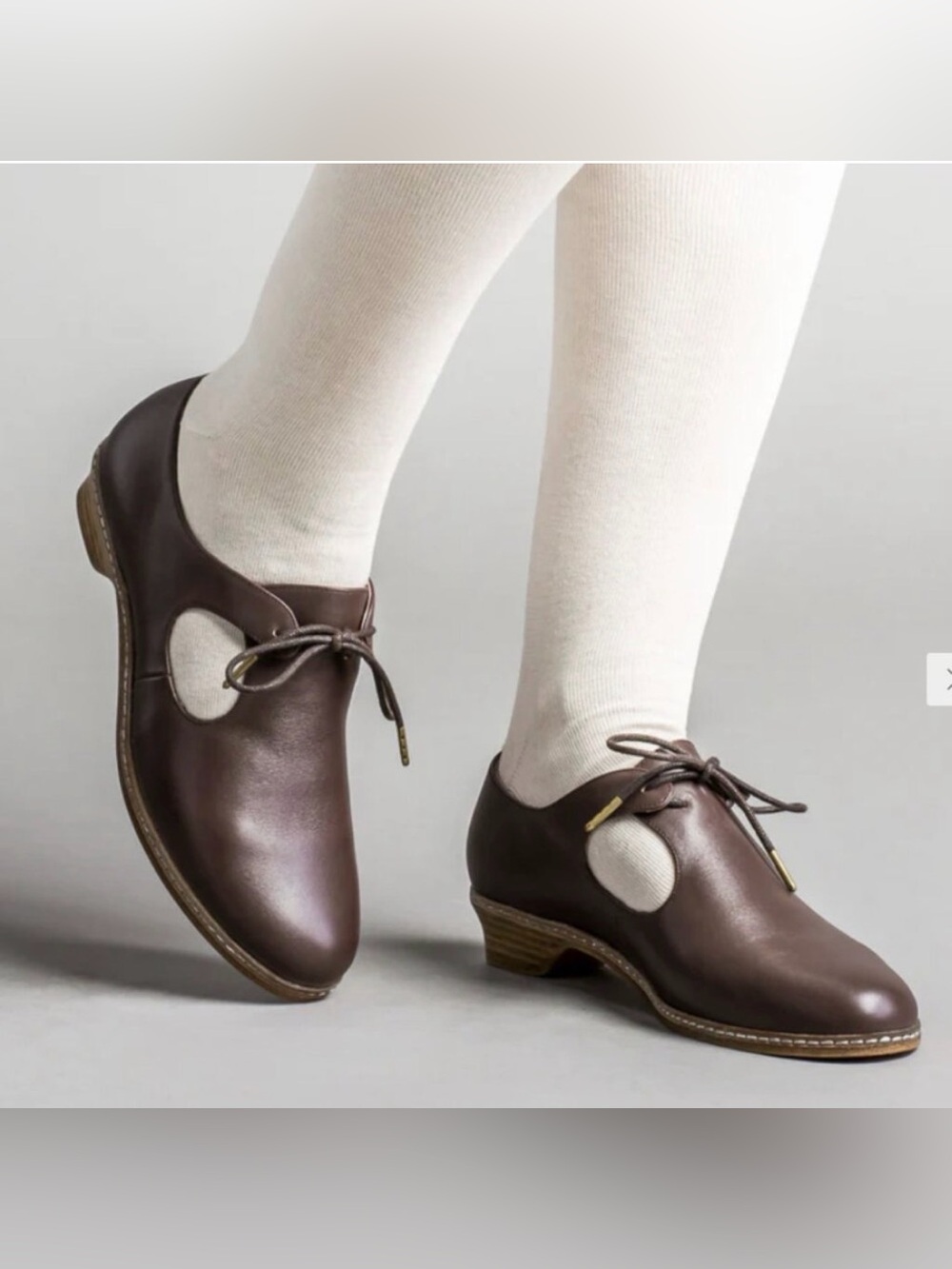 American Duchess Mary Renaissance Brown Leather Shoes 6.5